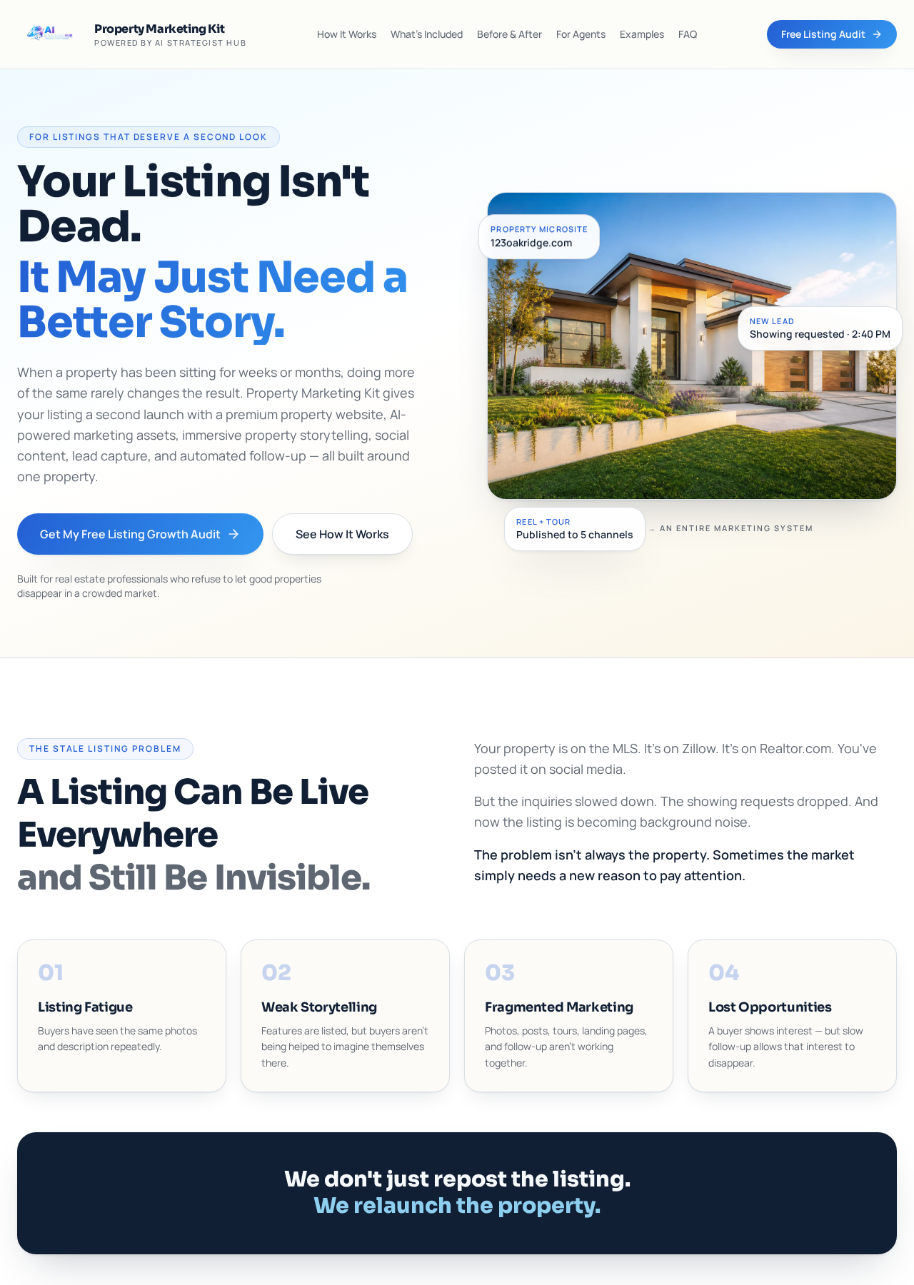 Property Marketing Kit website snapshot