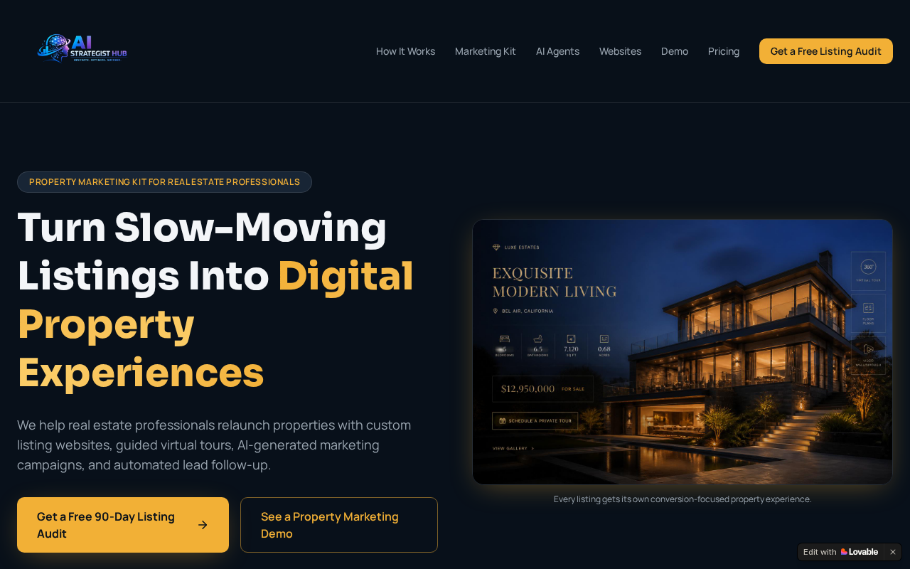 Property Marketing Kit website snapshot
